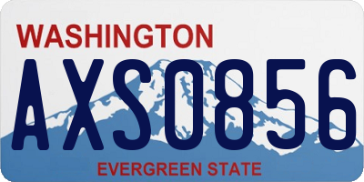WA license plate AXS0856