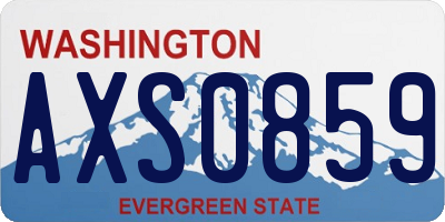 WA license plate AXS0859
