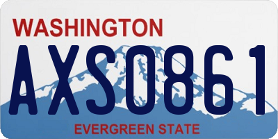 WA license plate AXS0861