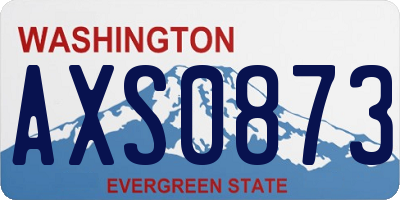 WA license plate AXS0873