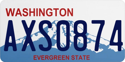 WA license plate AXS0874
