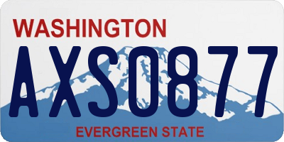 WA license plate AXS0877