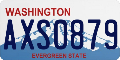 WA license plate AXS0879