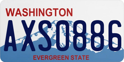 WA license plate AXS0886