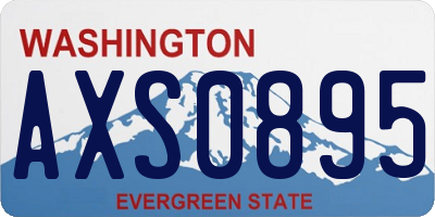 WA license plate AXS0895