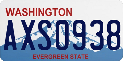 WA license plate AXS0938