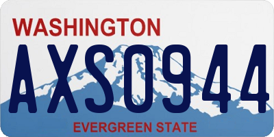 WA license plate AXS0944