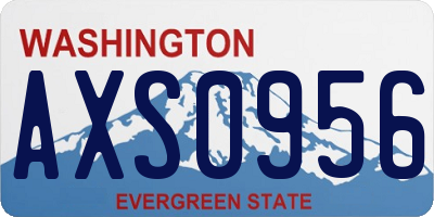 WA license plate AXS0956