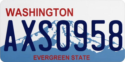WA license plate AXS0958