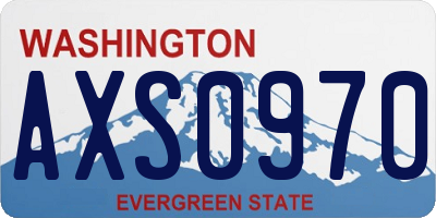 WA license plate AXS0970