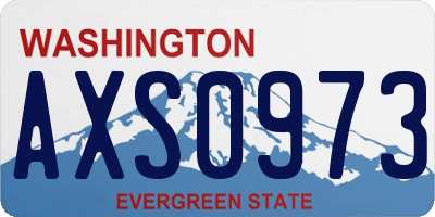 WA license plate AXS0973