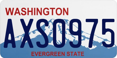 WA license plate AXS0975
