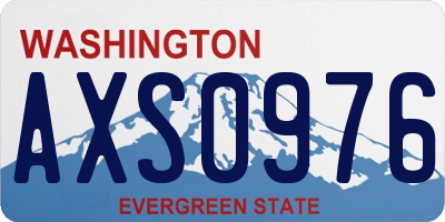 WA license plate AXS0976