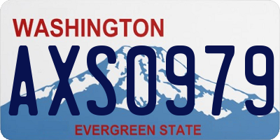 WA license plate AXS0979