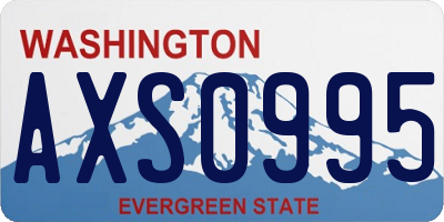 WA license plate AXS0995