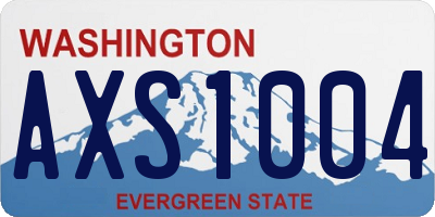 WA license plate AXS1004