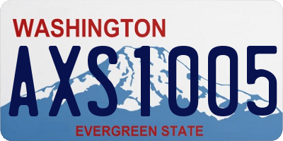 WA license plate AXS1005