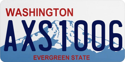 WA license plate AXS1006