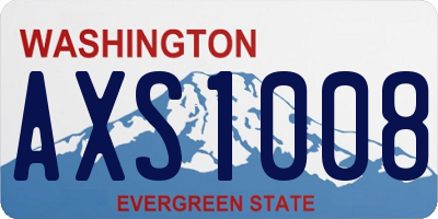 WA license plate AXS1008