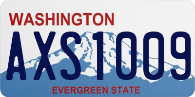 WA license plate AXS1009