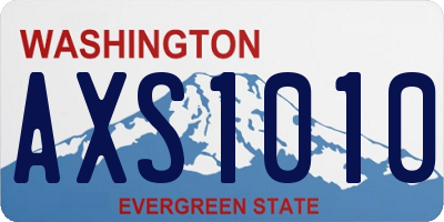 WA license plate AXS1010