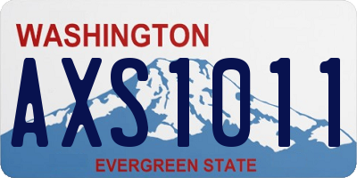 WA license plate AXS1011