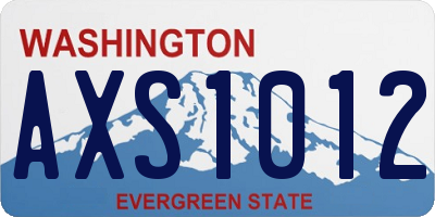 WA license plate AXS1012