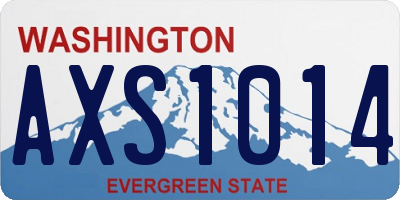 WA license plate AXS1014