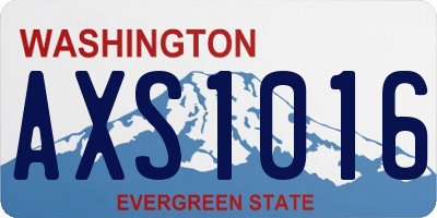 WA license plate AXS1016