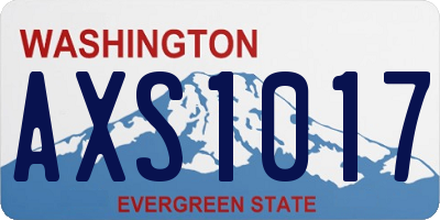 WA license plate AXS1017