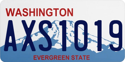 WA license plate AXS1019