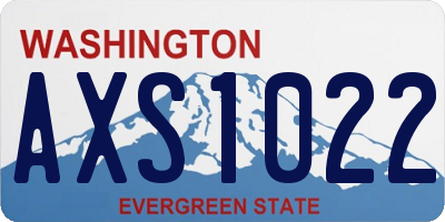 WA license plate AXS1022