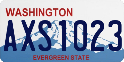 WA license plate AXS1023