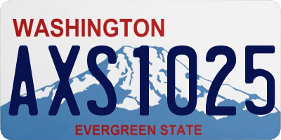 WA license plate AXS1025