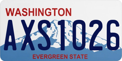 WA license plate AXS1026