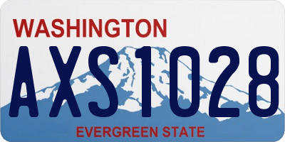 WA license plate AXS1028