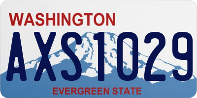 WA license plate AXS1029
