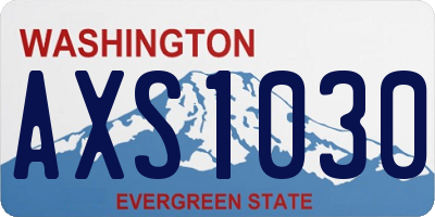 WA license plate AXS1030