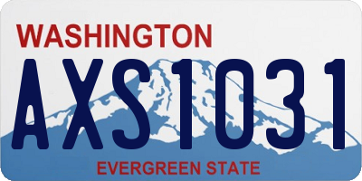 WA license plate AXS1031