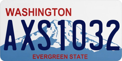 WA license plate AXS1032