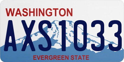 WA license plate AXS1033
