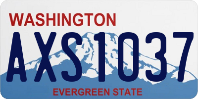 WA license plate AXS1037