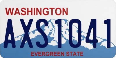 WA license plate AXS1041