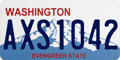 WA license plate AXS1042