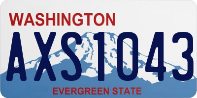 WA license plate AXS1043