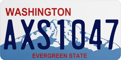 WA license plate AXS1047