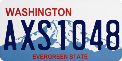 WA license plate AXS1048