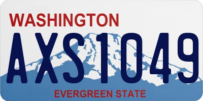WA license plate AXS1049
