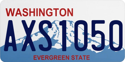 WA license plate AXS1050