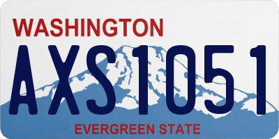 WA license plate AXS1051